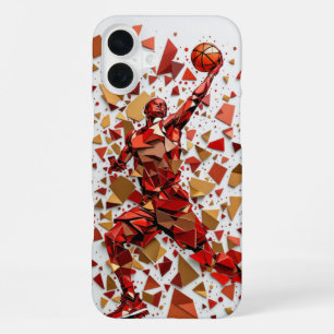 Coque iPhone 16 Plus Crimson Court - basket-ball