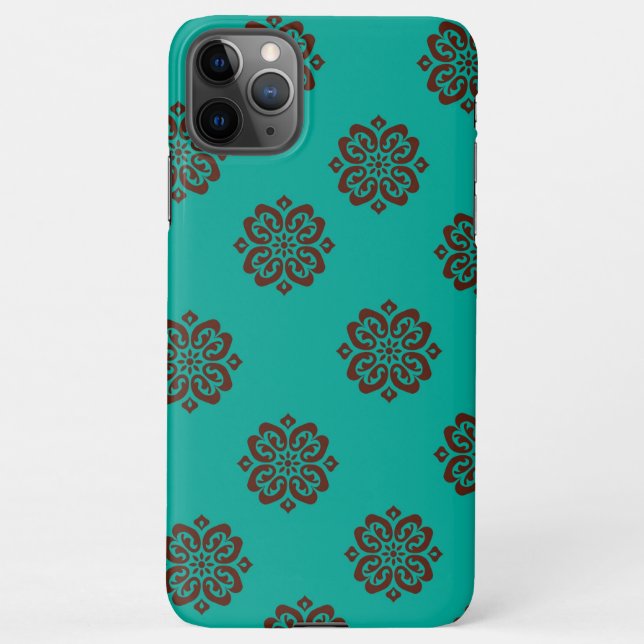 Coque iPhone "Crimson Scrolls - Bold Elegance" (Dos)