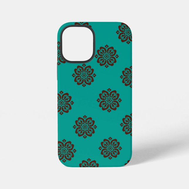 Coque iPhone "Crimson Scrolls - Bold Elegance" (Verso)