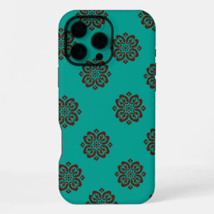 Coque iPhone 16 Pro Max "Crimson Scrolls - Bold Elegance"
