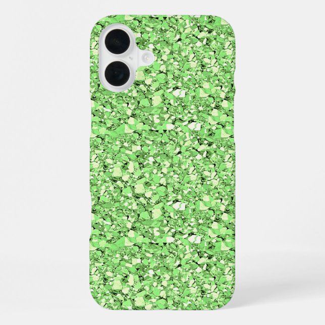 Coque iPhone Cristal de druzy - vert péridot (Verso)