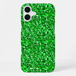 Coque iPhone 16 Plus cristal druzy - vert émeraude