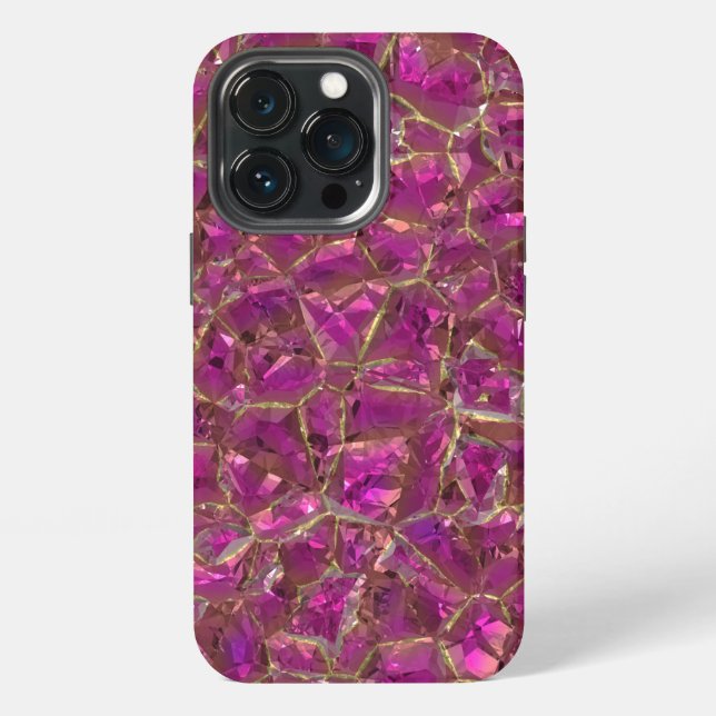 Coque iPhone Cristal rose et or (Dos)
