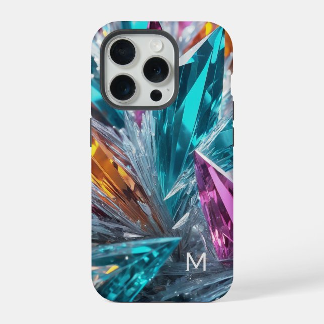Coque iPhone Cristaux multicolores (Verso)