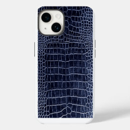Coque Pour iPhone 14 Crocodile bleu marine