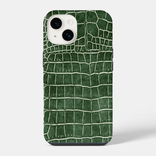 Coque iPhone Crocodile Faux Vert (Verso)