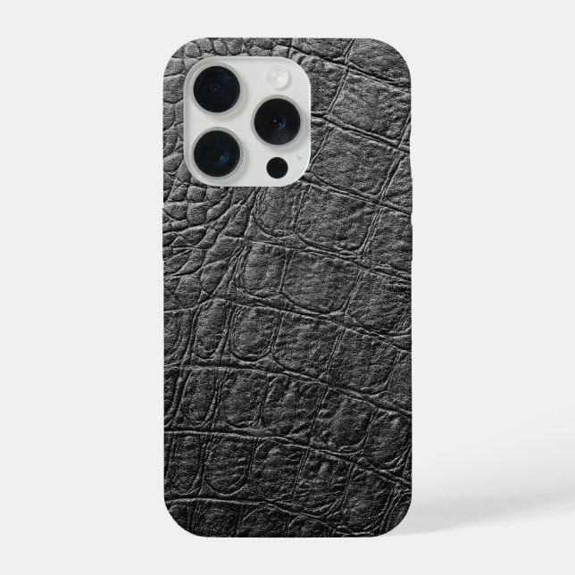 Coque iPhone Crocodile noir moderne (Verso)
