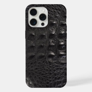 Coque iPhone 15 Pro Max Crocodile Noir Moderne