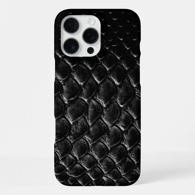 Coque iPhone Crocodile noir moderne (Verso)