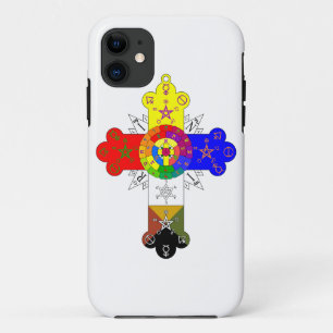 Coque iphone croisé rose de Rosicrucian Lamen