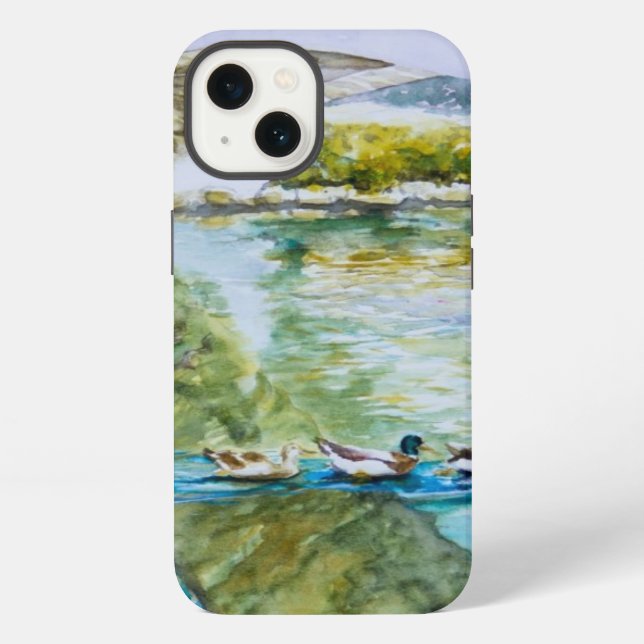 Coque iPhone Croisement de canal (Verso)
