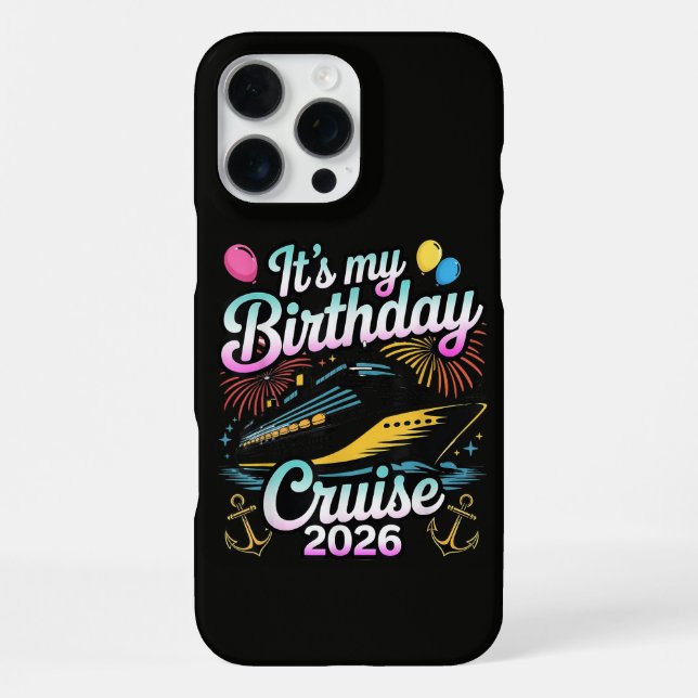 Coque iPhone Croisière d'anniversaire 2026 Croisière d'annivers (Verso)