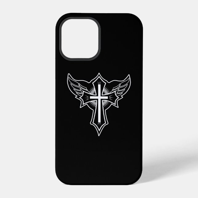 Coque iPhone croix chrétienne (Verso)