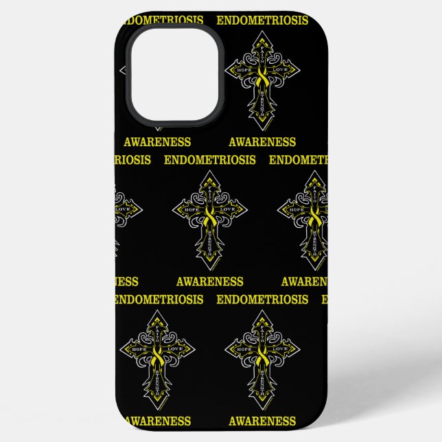 Coque iPhone Croix/Conscientisation...Endométriose  (Verso)