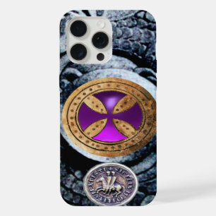 COQUE iPhone 15 PRO MAX CROIX DE CONSÉCRATION ET SCEAU DES CHEVALIERS TEMP