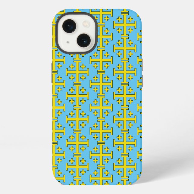 Coque iPhone Croix de Jérusalem Croix quintuple du Christ (Verso)