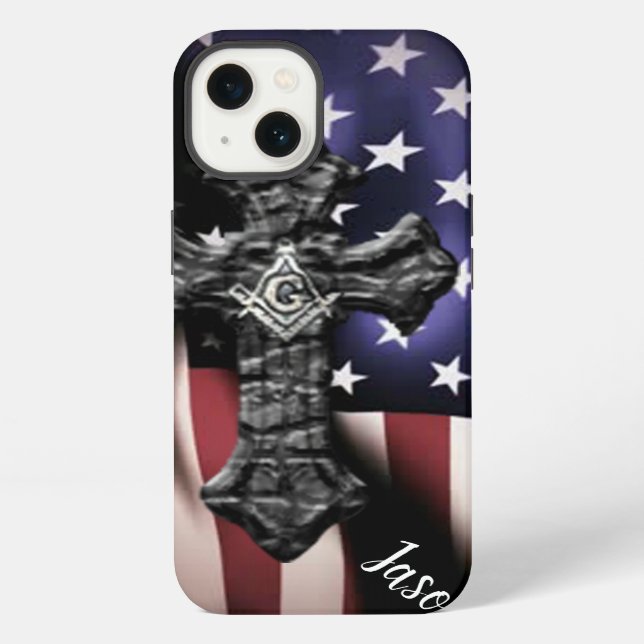 Coque iPhone Croix masonique (Verso)