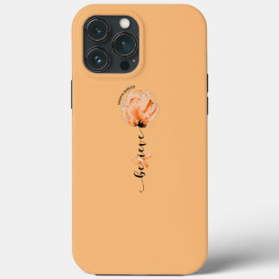 Etui iPhone 13 Pro Max Croyez Ruban Orange Fleur de Sensibilisation à la