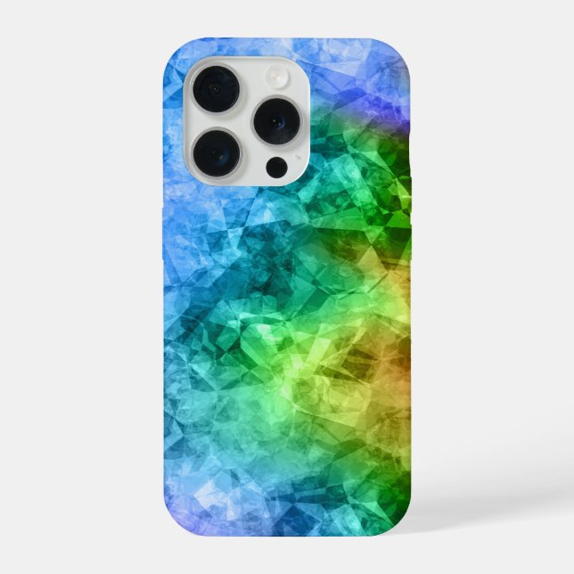 Coque iPhone Crumpled Peacock Blue (Verso)