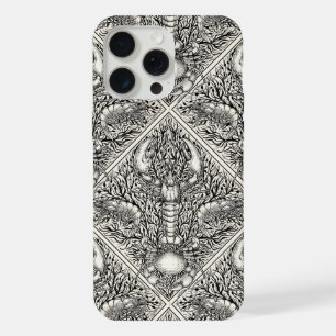 Coque iPhone 15 Pro Max Crustacéen en noir et blanc naturel