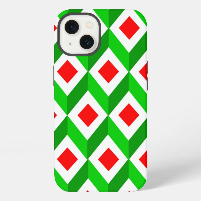 Coque iPhone Cubes 3D Noël (Verso)