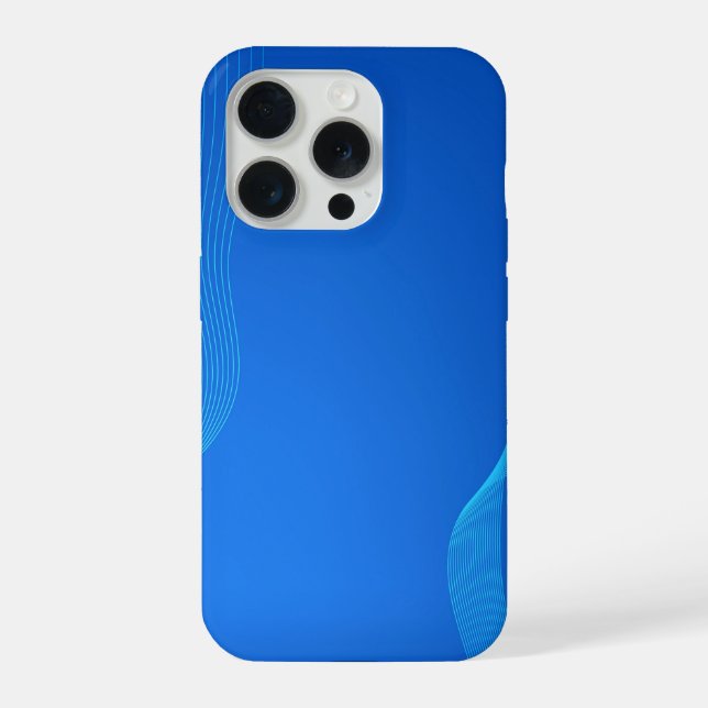 Coque iPhone Cuir bleu élégant (Verso)