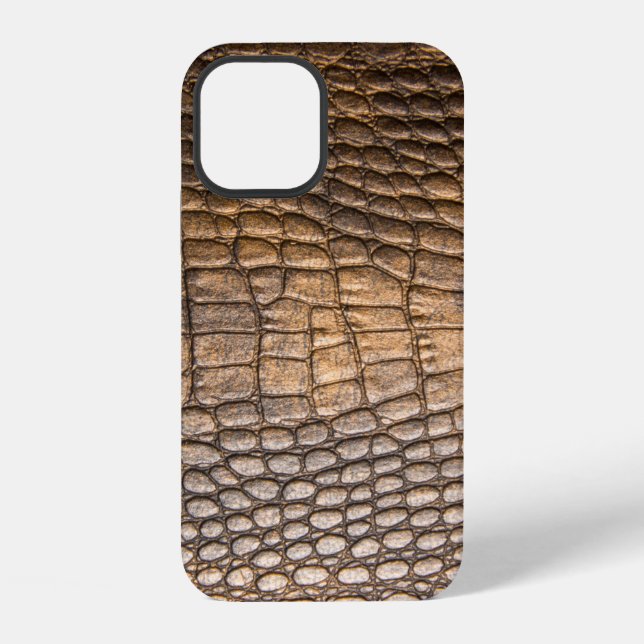 Coque iPhone Cuir de crocodile. Fond et te (Verso)