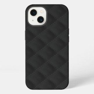 Etui iPhone 13 Cuir matelassé noir