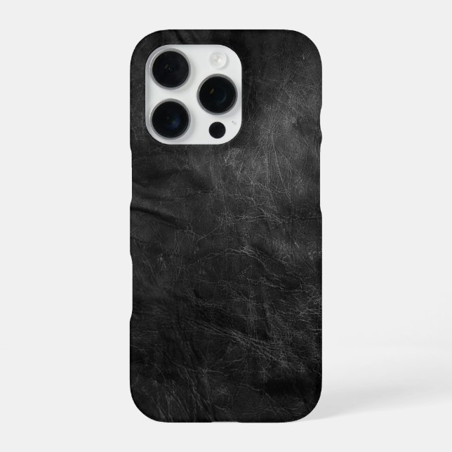 Coque iPhone Cuir noir (Verso)