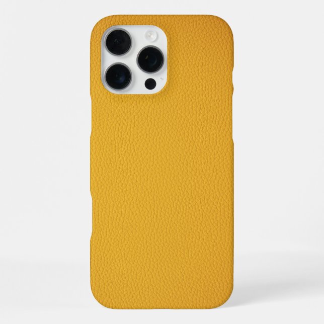 Coque iPhone Cuir orange élégant (Verso)