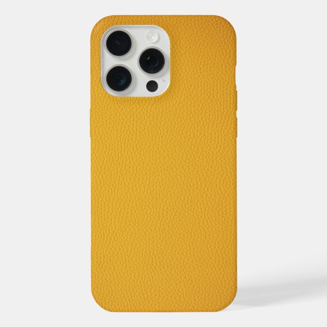 Coque iPhone Cuir orange élégant (Verso)
