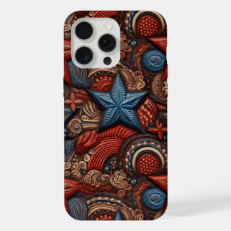 Coque iPhone 15 Pro Max Cuir Patriotique Faux