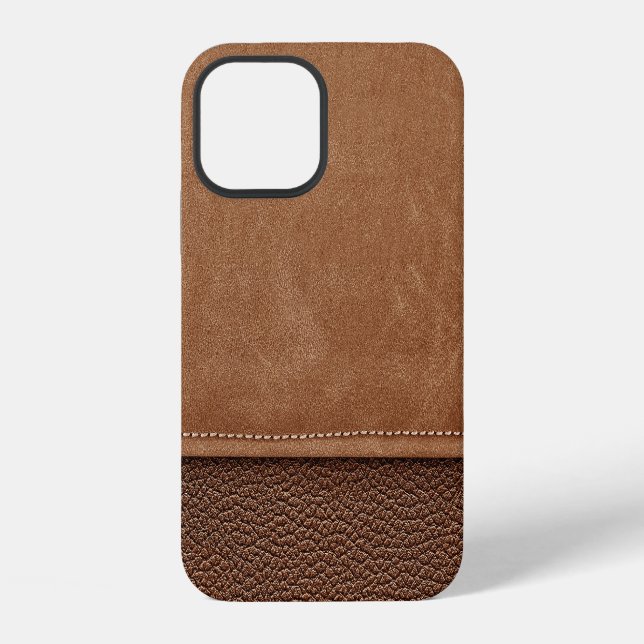 Coque iPhone Cuir pointu : gris, noir arrière - plan. (Verso)