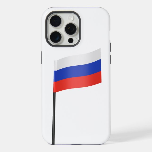 Coque iPhone cure-dents avec drapeau russe (Verso)