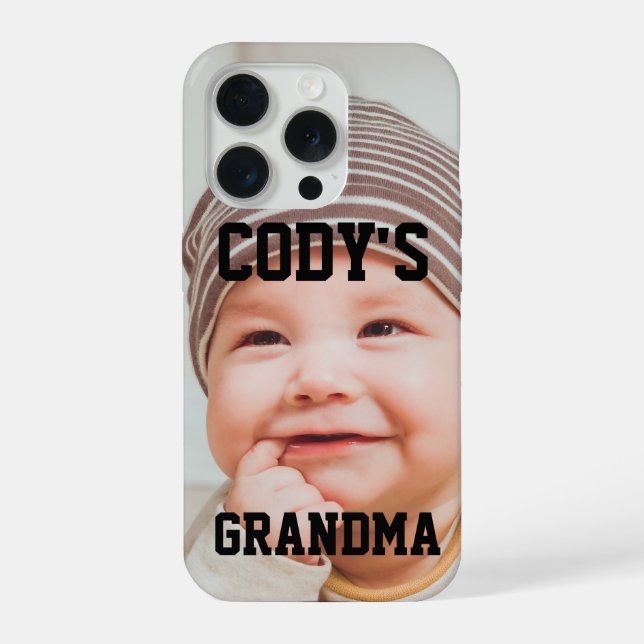 COQUE iPhone CUSTOM BABY PHOTO GRANDMA BRAG (Verso)