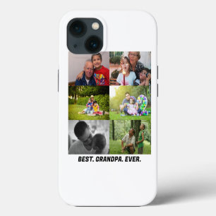 Etui iPhone 13 Custom Best grand-père ever 6 photo collage
