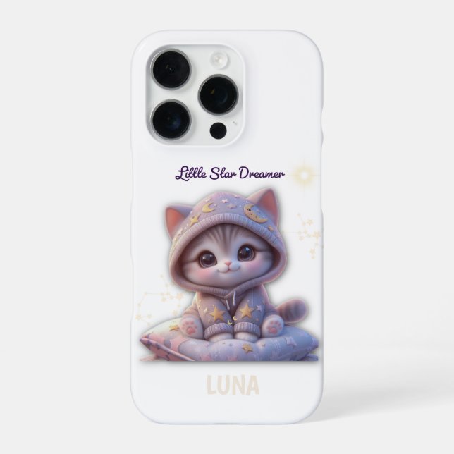 Coque iPhone Custom Cosmic Cat Phone Case – Personalized Space  (Verso)