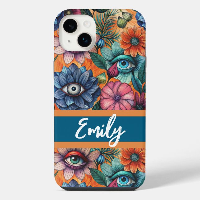 Coque iPhone Custom Retro Floral Pattern (Verso)