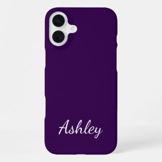 Coque iPhone 16 Plus Customized Name Stylish Modern Elegant Minimalist 