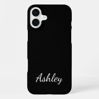 Coque iPhone 16 Plus Customized Name Stylish Modern Elegant Minimalist 
