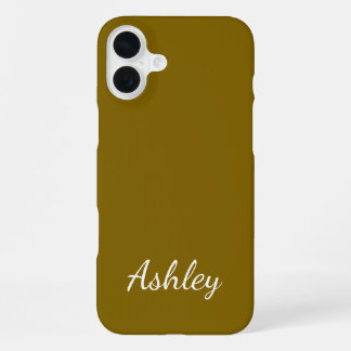 Coque iPhone 16 Plus Customized Name Stylish Modern Elegant Minimalist 