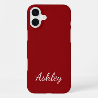 Coque iPhone 16 Plus Customized Name Stylish Modern Elegant Minimalist 