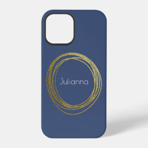 Coque iPhone 12 Pro Cute Abstraite Parties scintillant or Personnalisé