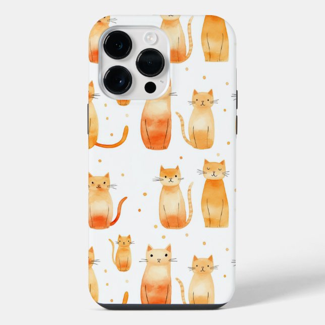 Coque iPhone Cute chats orange (Verso)