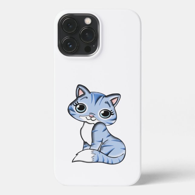 COQUE iPhone CUTE CUT SOURIANT CUISINE BLEU SKY AUX YEUX BLEUS. (Verso)