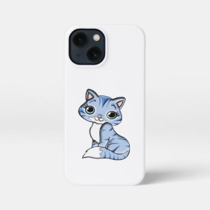 ETUI iPhone 13 MINI  CUTE CUT SOURIANT CUISINE BLEU SKY AUX YEUX BLEUS.