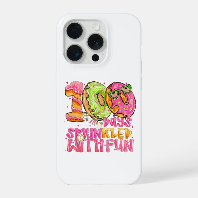 Coque iPhone Cute Donut 100 Days Sprinkled With Fun School (Verso)