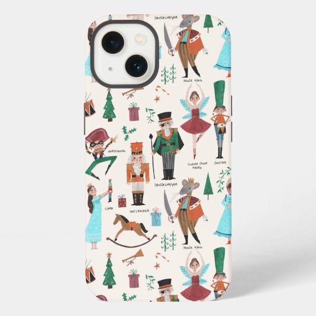 Coque iPhone Cute Ecru Nutcracker Ballet Noël (Verso)