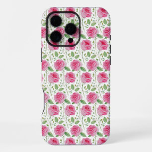 Coque iPhone 16 Pro Max Cute, floral/rose motif extensible