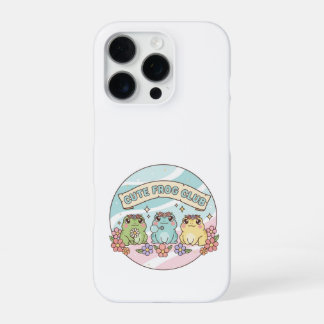 Coque iPhone 16 Pro Cute Frog Club – Grenouilles Kawaii Pastel Floral